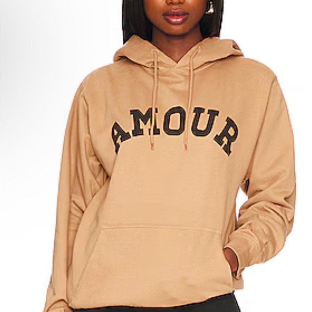 Amour Graphic Hoodie - Camel